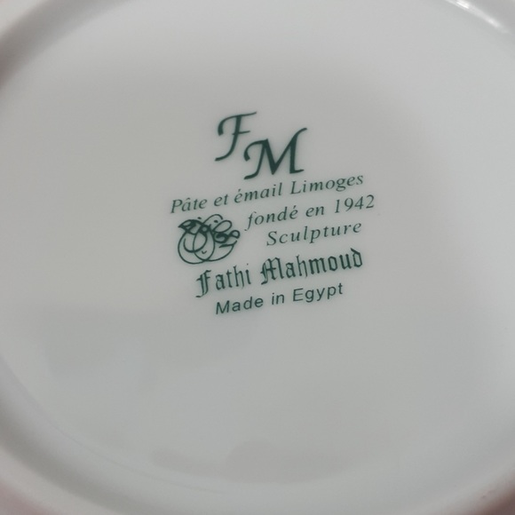 HORUS Osiris FM Fathi Mahmoud Limoges Ancient Egypt Porcelain Plate King Tut god - Picture 2 of 3